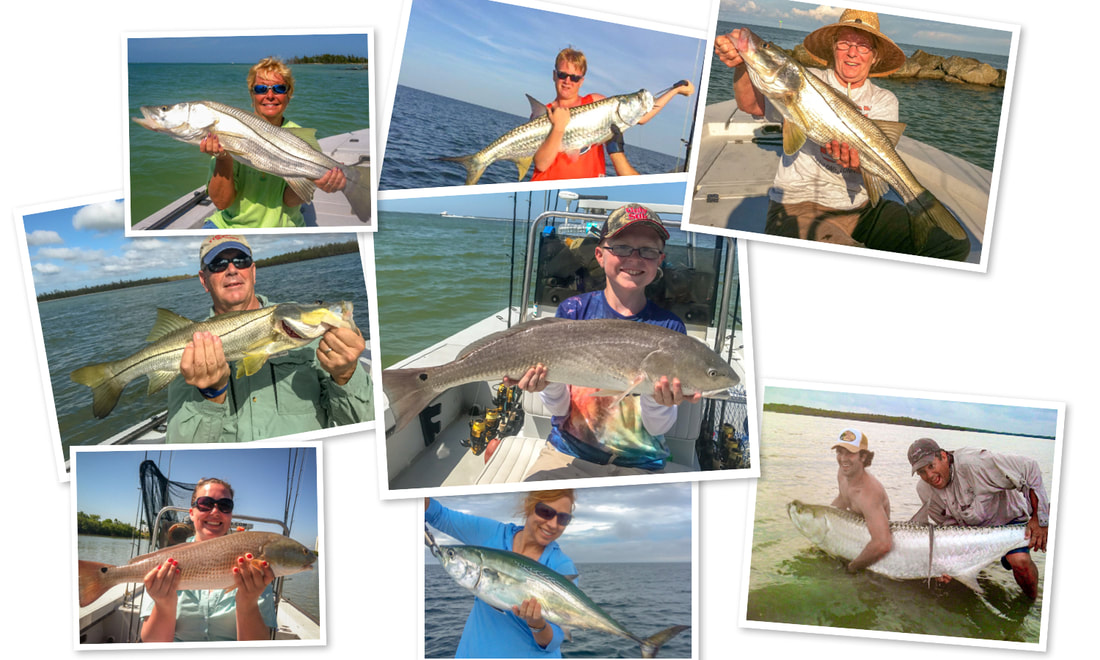fishing charter anglers on boat with fish